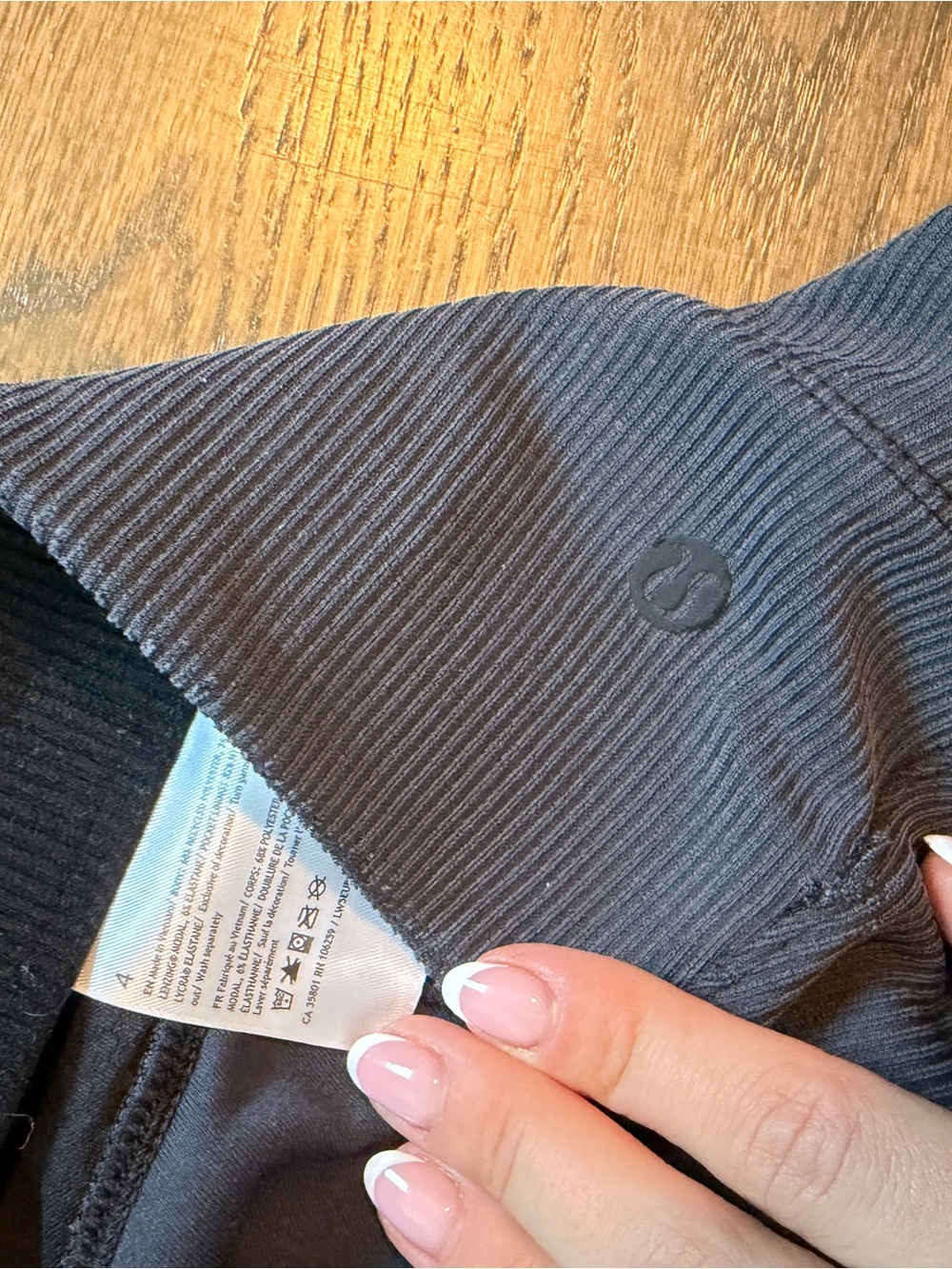 lululemon athletica Dark Grey Ribbed Boot Cut Pants